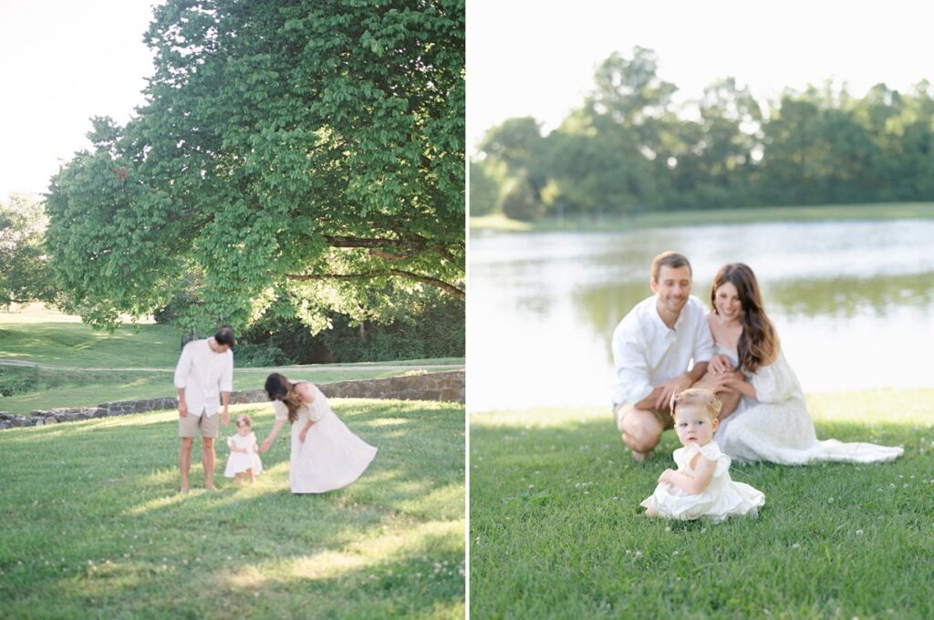 Outdoor Nashville Family Photos session by water