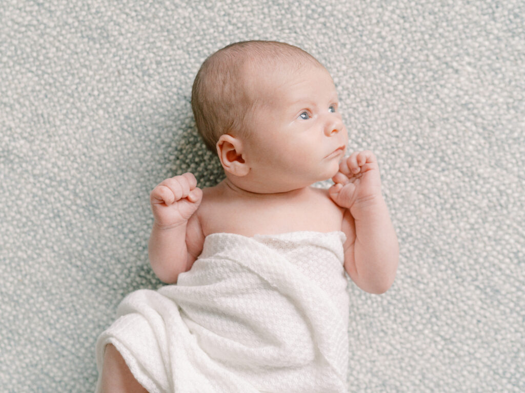 Portrait of a newborn baby boy